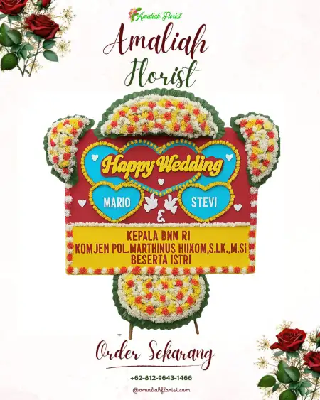 Papan Bunga Pernikahan Dlepih